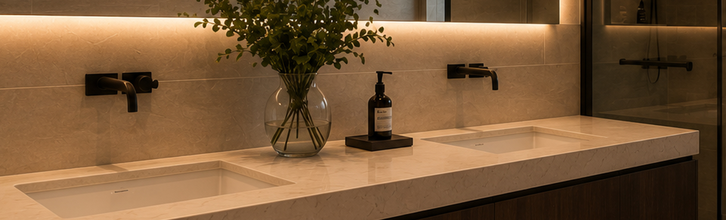 Bright bathroom with beautifully clean surfaces